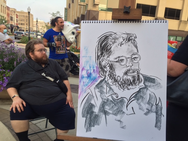 Portrait of man at First Friday’s in Aurora